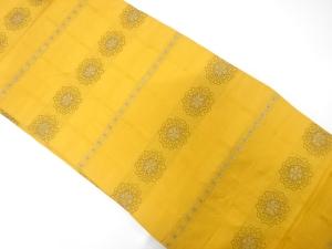 横段に華紋織り出し　名古屋帯